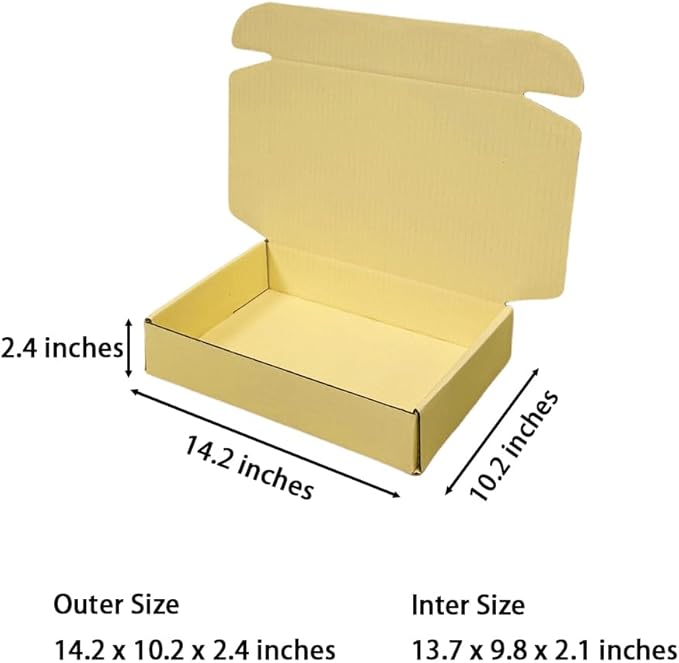 20 Pcs 14.2 x 10.2 x 2.4 inches Larger Size Shipping Boxes - Image 2