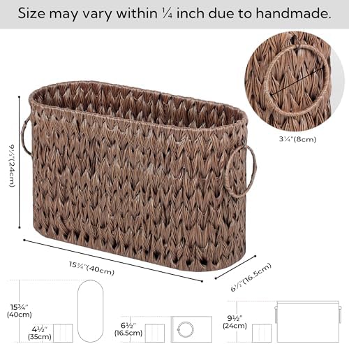 GRANNY SAYS Wicker Toilet Paper Storage, Bathroom Storage Basket, Brown - Image 4