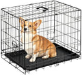 DUMOS Dog Crate, 30 Inch Small Medium Single Door Folding Dog Cage by DumosLifestyle