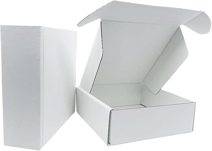 6x6x2 inch Small White Mailers Boxes Recyclable Corrugated Gift Box by Czofnjesi