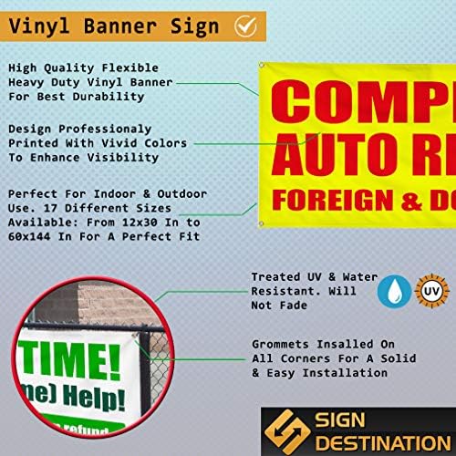 Vinyl Banner Multiple Sizes Personal Protective Equipment Safety Industrial & Craft Outdoor Weatherproof Industrial Yard Signs Black 4 Grommets 12x30Inches - Image 2