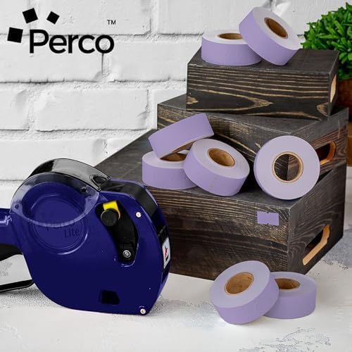 Perco 1 Line Lavender Labels - 32,000 Blank Price and Date Gun Labels for Perco Lite, X, Plus and Pro 1 Line Price and Date Guns - 32 Rolls, 4 Sleeves - Made in USA - Image 5