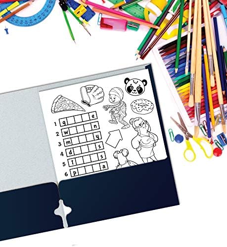 Better Office Products Two Pocket Portfolio Folders, 50-Pack, Navy Blue, Letter Size Paper Folders, 50 Pieces, Dark Blue - Image 6