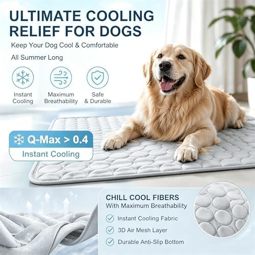 Cooling Mat for Dogs Large,Dog Cooling Mat Indoor,16"x20",Crate Pad for Pet - Image 3