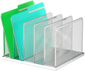 Kuntine.B Desk File Organizer Upright Mesh Desktop Organizer File Sorter Office Organization File Holder for Home, Office & Classroom (Silver, 1 Pack 5-Section) by KuntineB
