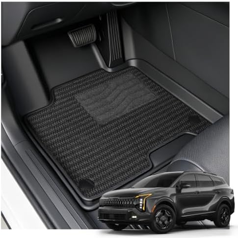 Custom Fit Double Layer TPE Floor Mats for 2026 Kia Sportage Gas 2023-2025, Full Coverage All Weather Floor Mat Trunk Cargo Liner with Backrest Protectors & for Sportage Accessories (No for Hybrid) by Unknown