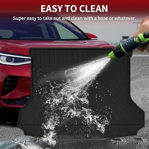 LASFIT Custom Fit Trunk Cargo Mat for Volkswagen VW ID.4 2021-2026, (Only Fit Non-Adjustable Carpet Floor), All Weather Protection TPE Trunk Mat Trunk Liner Trunk Tray Cargo Liner, Easy to Clean - Image 6