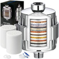 Shower Filter - 20 Stage, 2 Replacement Cartridges Total - 1 Installed by Dwavele