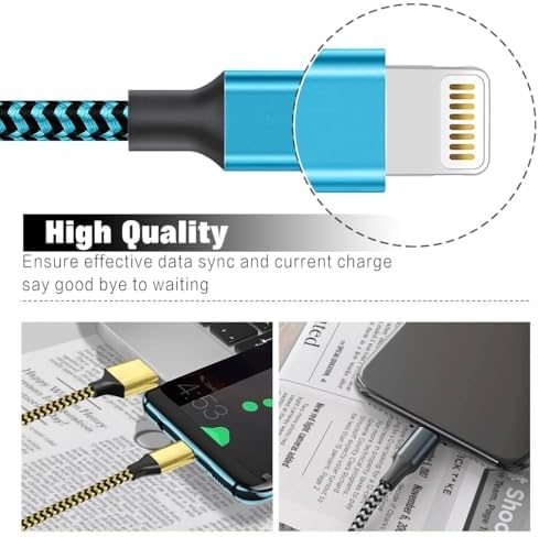 SHUSEL USB Lightning Cable,MFi Certified iPhone Charger Cord (3-Pack,10FT) - Image 4