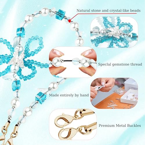 Marble Beaded Phone Wrist Strap for Women, Detachable Design - Image 3