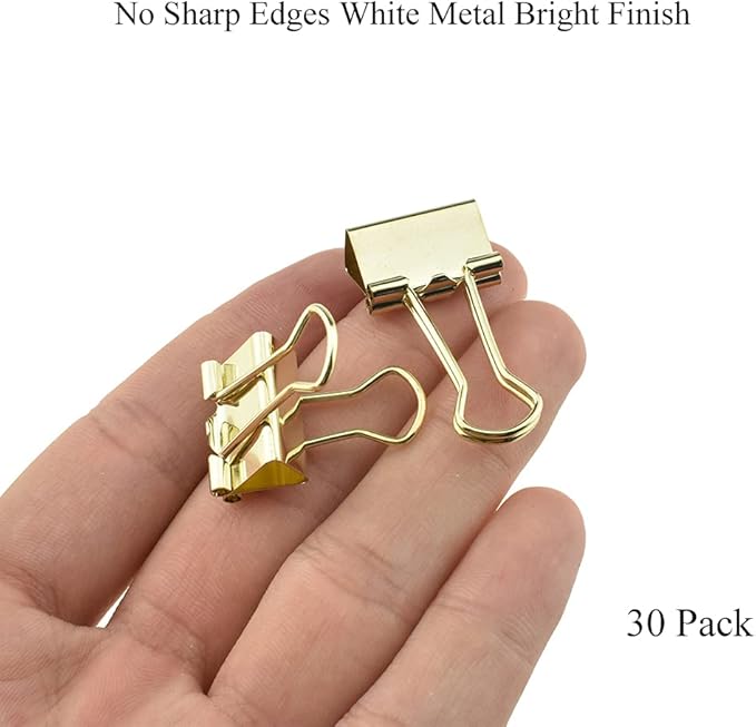 HAHIYO Binder Clips Paper Clamps Spring Steel Sturdy Small 0.75 inches Width - Image 7