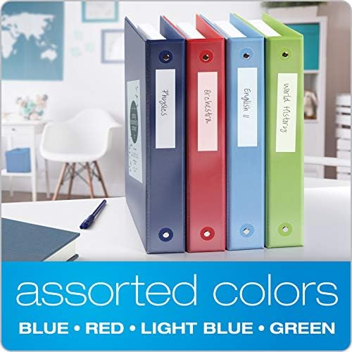 Cardinal 3 Ring Binders, Round Rings, Holds 350 Sheets, ClearVue Presentation View, Non-Stick, Assorted Colors (79550), 1.5 Inch (Pack of 4) - Image 5