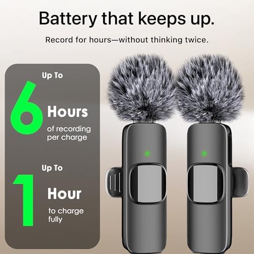 Mini Mic Pro (Latest Model – #1 Microphone for iPhone & Android, Wireless Mini Microphone, Clear Voice, Noise Cancelling, Lavalier Mic for TikTok, YouTube & Interviews (iPhone 15+ & Android) - Image 5