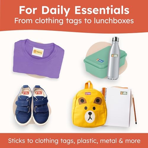 Personalized Name Labels for Kids (140 Labels) - Durable & Waterproof Custom Name Stickers for Clothing Tags, School Supplies, Camp & Daycare - Gears (1.2”x0.5”) - Image 4