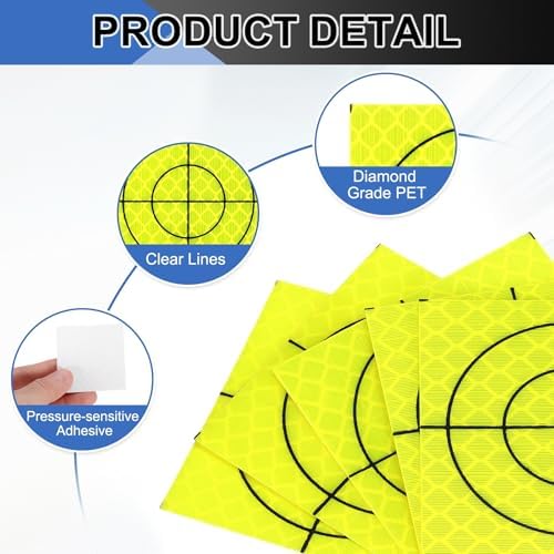 PATIKIL Survey Reflector Target Self-Adhesive Reflective Sheet Target Mark Tape, Suit for Ship Inspection - Image 3