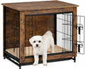 Yaheetech 27.5in Wooden Dog Crate Furniture w/Cushion for Small Medium Dogs by Unknown