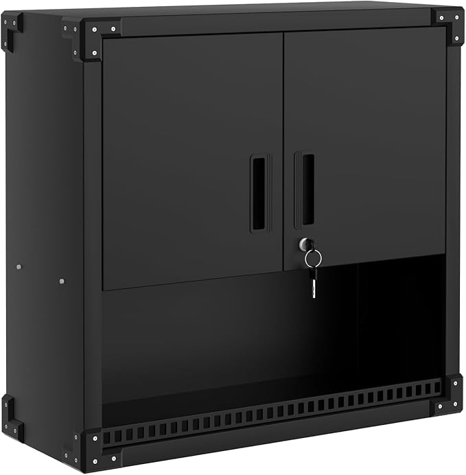 Heavy Duty Steel Garage Wall Cabinet, Floating Hanging Storage Organizer by Unknown