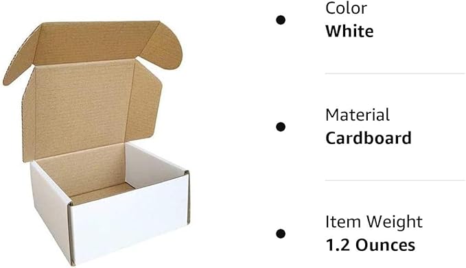 4x4x2'' Corrugated Mailer, 25 Pack, Cardboard Small Shipping Boxes, Oyster White - Image 7