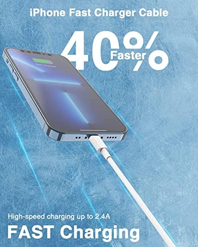USB C to Lightning Cable (4pack 6ft), Apple MFi Certified iPhone Fast Charger 2m, Power Delivery Original Type C Charging Cord for Apple iPhone 13/12/11 Pro/11/XS MAX/XR/8/7/6s Plus,iPad (White) - Image 4