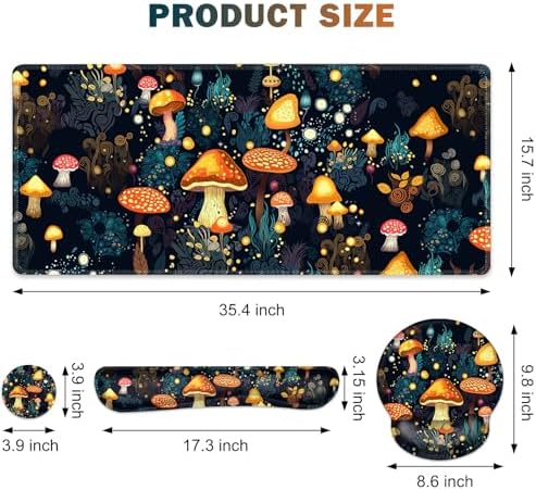 Gaming Mouse Pad, Large Desk Mat Cute Desk Pad Protector, 4in1 XXL Mousepad - Image 2