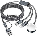 Travel Essentials for Apple Watch Charger,iPhone Charger,3 in 2 Type C/Lightning/Magnetic Travel Charging Cable,Portable Multi Charging Cable for Apple Watch, iPhone 17‑11,Samsung S26,Car,iPad-6FT by Accessoriesforphoneandelectricproducts