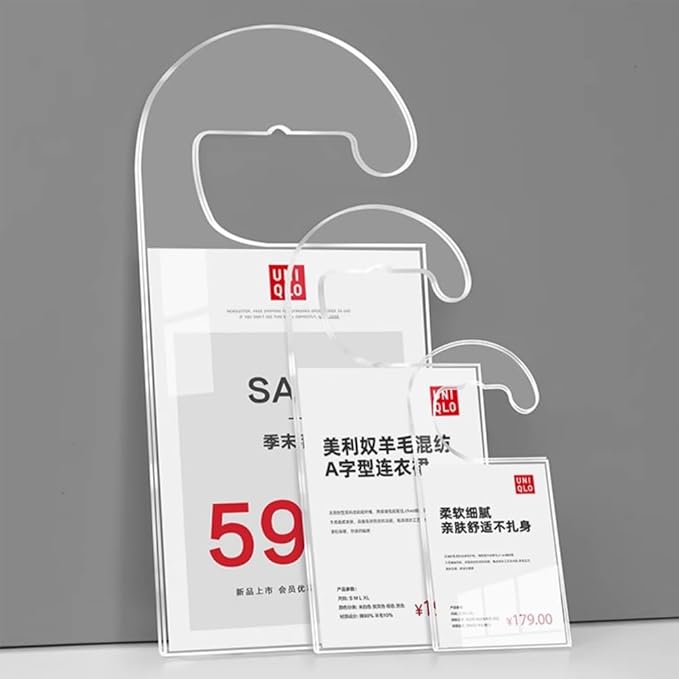 2 Pack Label Holder Price Tag Displays Sign Holder Data Card Holder Ads Display - Image 7