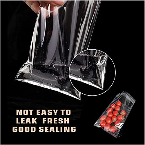 100 pcs 1" x 5" Long Clear Resealable Cellophane Bags Self Sealing Treat Bags Cookie Bags with Adhesive Flap Gift Wrap Poly Bags Plastic Packaging 1.4 mil - Image 5