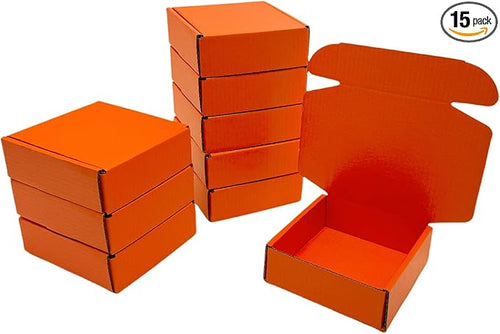15 Pcs 4.7 x 4.7 x 1.6 Inches Mini Size Corrugated Cardboard Gift Boxes by Unknown