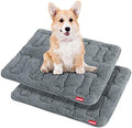 Dog Bed Crate Mat(24" X 18") 2 Pack, Soft Plush Dog Bed Pad by Moonsea