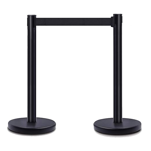 DuraSteel Black Crowd Control Barriers Stanchions by DuraSteel
