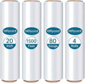 Stretch Film Shrink Wrap Roll 20" x 1500FT, Heavy Duty 80 Gauge Stretch Wrap by Hiflycord