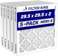 Filter King 29.5x29.5x2 Air Filter MERV 8, AC Furnace Filters (5-Pack) by FilterKing