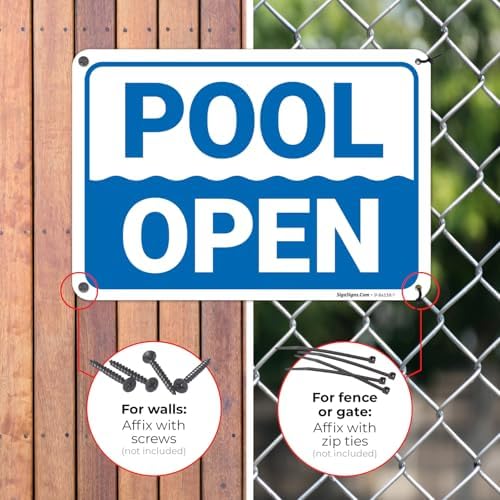 Pool Open Sign, - Image 3