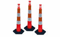 Eastern Metal 42" Stackable Ring TOP Traffic CHANNELIZER Cones W/16 lb Base by EASTERNMETALSIGNSANDSAFETY