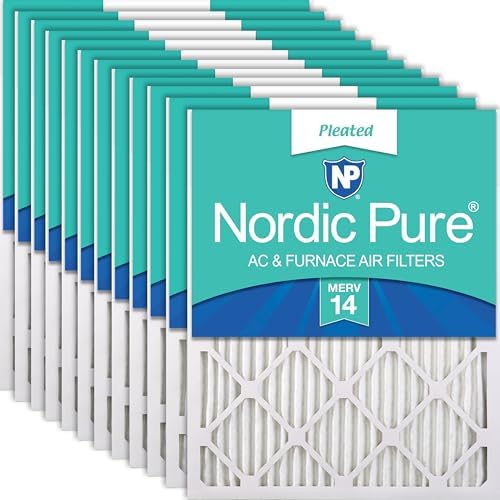 Nordic Pure 18x20x1 Pleated MERV 14 Air Filters 12 Pack by NordicPure
