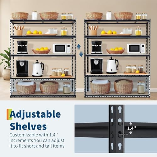 OUTLANE 5 Tier Garage Shelving Heavy Duty,2000 LBS Adjustable Rack Shelf - Image 7