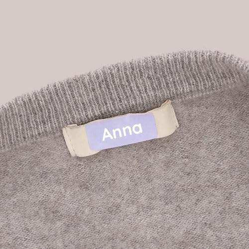 TeddyLabels - Clothing Labels for Nursing Home (120) – Self-Adhesive Name Tags for Clothes and Personal Items. Personalized Labels for Daycare, Nursing Homes, and Laundry Use - Light Purple - Image 3