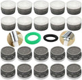 Faucet Aerator, 1.5 GPM Restrictor Plug-in Faucet Aerator Bathroom or Kitchen Replacement (20 pieces in white) by BOETOADG