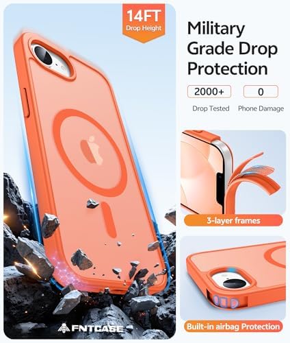 FNTCASE for iPhone 17e/ iPhone 16e Case, Fit for Magsafe, Screen Protector - Image 5