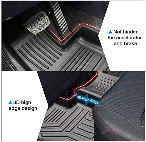 Powerty Floor Mats for 2019-2024 2025 Toyota RAV4 Accessories All Weather Floor Liner 3D TPO 1st & 2nd Row Floor Mat Heavy-Duty Floor Liners(FIT All Models) - Image 6