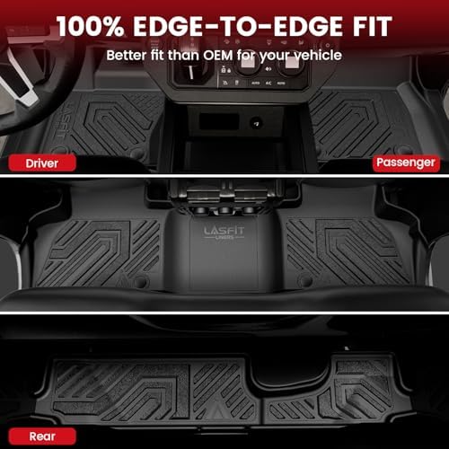 LASFIT Floor Mats for Defender 110 2020-2026 7 Seats, with Cargo Mat - Image 4