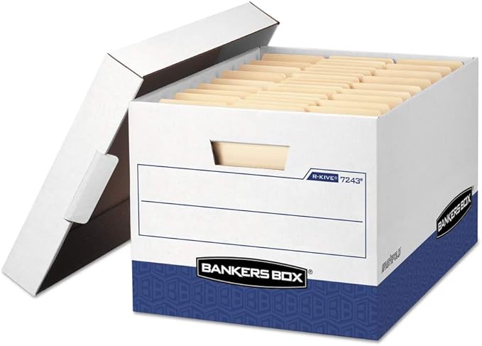 Bankers Box 07243 R-Kive Max Storage Box, Letter/legal, Locking Lid by BankersBox
