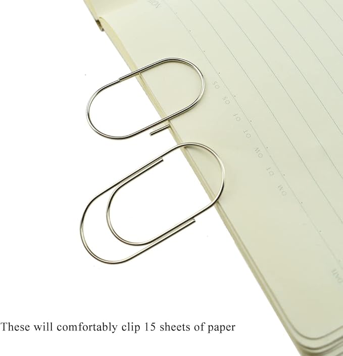 HAHIYO Paper Clips Sturdy 2 inches Length 30 Pack Wide Paperclips Heavy Duty - Image 5