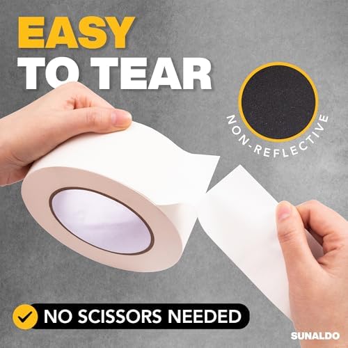 Gaffers Tape (2" x30 Yards) Heavy Duty, No Residue (6 Pack White) - Image 5