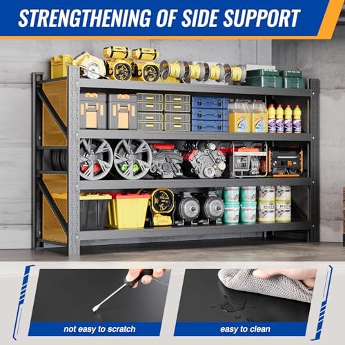 BYNSOE 68" W Storage Shelves 8000lbs Garage Metal Shelving Heavy Duty Garage Shelves Adjustable Storage Shelves for Industrial, Factory, (68" W X 24" D X 63.5" H) - Image 7