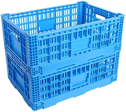 Collapsible Storage Bin/Containe，43 Liter Transfer box,crate Transit storage of various items (23.6" L x 15.7" W x 7.1" H-two) - Image 2