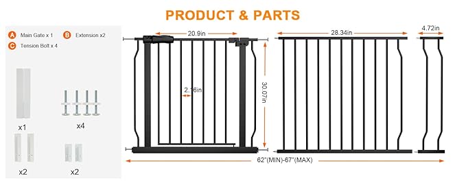 Walk Through Baby Gates Extra Wide - Image 2