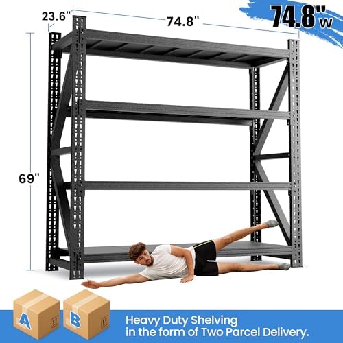 Heavy Duty Metal Shelving Units, Garage Shelves & Storage System - Image 2