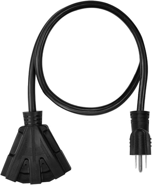 25FT 12/3 Outdoor Extension Cord, Heavy Duty 3-Outlet SJTW Indoor/Outdoor - Image 2