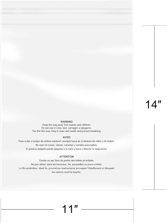 iMailer - 500 Pcs - 11" x 14" Clear Poly Bags - Image 2